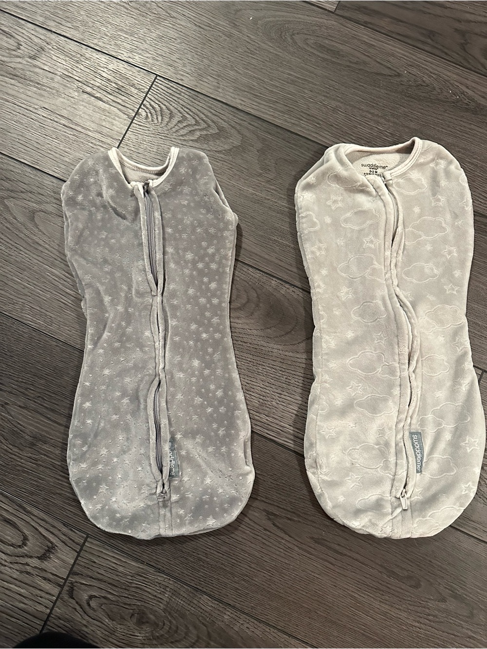 SwaddleMe Gray and Cream Infant Swaddle Blankets - 2 Pack